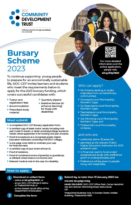 Bursary Scheme 2023 - SIOC Community Development Trust